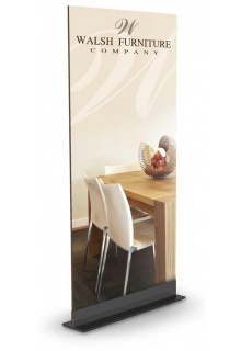 4" High, 7-3/4" from front to back Rigid sign holder Double L Mount available in 14, 24,26,48, 60 inch widths