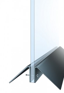 Adjustable opening up to up to 3/16" Angled adjustable 2-piece steel sign holder base