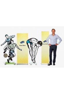 Great to hold custom shaped rigid sign Panel base holds custom shaped cutout signs