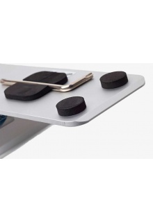 Synthetic rubber feet with locking key Synthetic rubber feet add stability