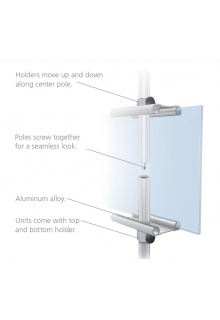 Simple Sign Holders Details Double sided floor standing rigid sign holder with base