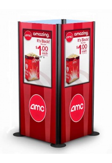 3 sided triangular tower 4sided tower panel display skyscraper mightee mount