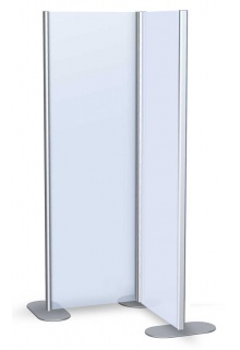 L-shape tower 2 panel partition graphic display stand