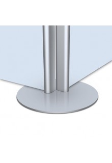 Corner upright comes with with a round base 2 sided partition tower display