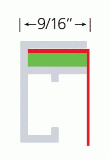 Slim Lightweight frame 9/16 inch in depth Slim lightweight SEG Mini frame