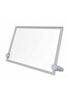 Two clear acrylic protective plates DKS Series Desktop Sign Holder with acrylic plates