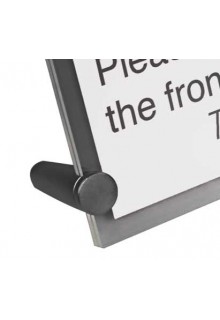 Feet detach for easy graphic insertion Feet detach from acrylic plates for easy graphic insertion