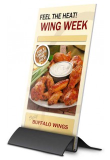 Angled base TableTop Sign Holders Arctop Sign Holder 8-1/2"w x 11"h