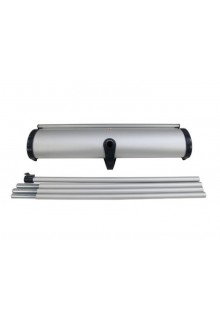 base, snap top graphic rail, two piece pole, and carry bag TableTop Sign Holders - Phoenix Mini 17"wide