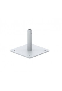 Square drill down base: 4" square steel, does not include mounting screws Sneeze guard can be screwed on the countertop