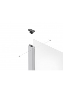 Set screws and end caps included. Clear plastic NOT included. Sneeze guard accepts clear plastic