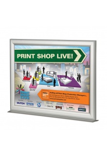 Silver finish 8.5x11 metal tabletop sign holder