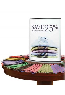 22x28 double sided Convex sign holder 22x28 double sided curved Convex countertop sign holder