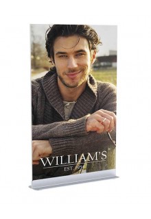 fixed 1/4" graphic slot Countertop Double L mount sign base