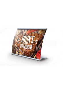 TC10 - 14"w x 11"h, sold each Eclipse Curved all Metal Table Top Sign Holders