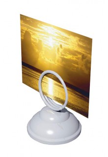 2.5-inch tall Wire Loop Holder Mini Wire Loop TableTop Sign holder with metal loop