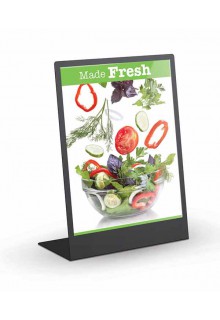 KPP1 - 8.5" X 11" plastic pocket 8.5x11 tabletop sign holders metal with plastic pocket