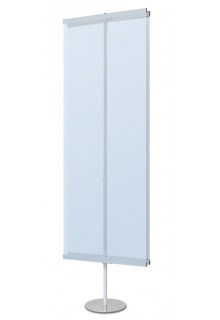 Portable Graphic Stand 24" Double Sided with Optional Round Base Telescopic Banner Stands - Portable Graphic Stand 24" Double Sided