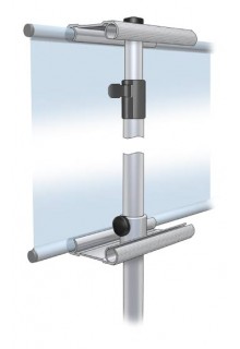 Pole Pocket Mounting Telescopic Banner Stand Promo Banner Stand 24" Single Sided