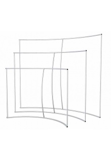 1-1/4" diameter anodized aluminum tubing Cool C curved backwall frame structures for tradeshow booth