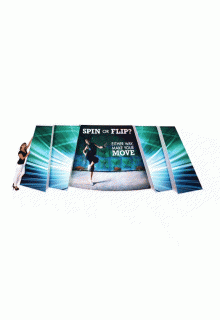 Flip from top to bottom Tension Fabric Displays/Exhibit Kits - Flip 20ft Exhibit Kits