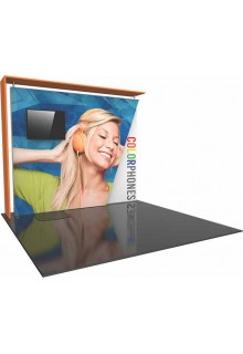 Formulate 10' Designer Series Kit 08 left view Premium aluminum tube frames for 10' booth