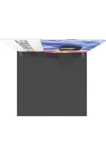 Formulate 10' Designer Series Kit 10 top view Unique premium tube 10' backwall with monitor mount