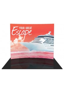 Formulate 10 feet Horizontal Curve Front View Tension Fabric Displays/Backwalls - Formulate 10 feet Horizontal Curve