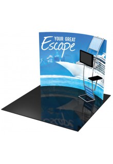 Formulate 10 feet Horizontal Curve HC8 Tension Fabric Displays/Backwalls - Formulate 10 feet Horizontal Curve