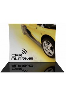 Formulate 10ft Vertical Curve Front View Tension Fabric Displays - Formulate 10ft Vertical Curve