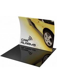 Formulate 10ft Vertical Curve Side View Tension Fabric Displays - Formulate 10ft Vertical Curve