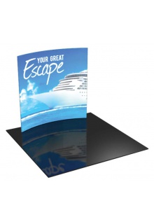Formulate 8' Horizontal Curve Side View Tension Fabric Displays/Backwalls - Formulate 8' Displays