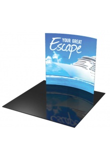 Formulate 8' Horizontal Curve Side View Tension Fabric Displays/Backwalls - Formulate 8' Displays