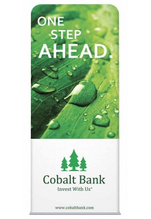 Harmony Banner Stand 3'x7' with round top Harmony Banner Stands 3'x7'