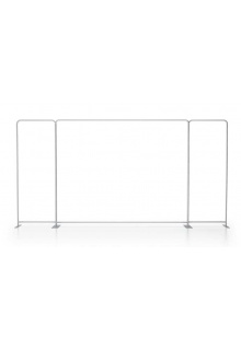 2 of 3' wide wing panel and 1 of 10'wide center panel with 4 bases Wide panorama scenic fabric backwall for 20' tradeshow booth