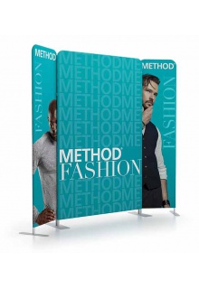 Model PW252 fits 10ft tradeshow booth 3 panels joined and set straight for 10ft booth backwall