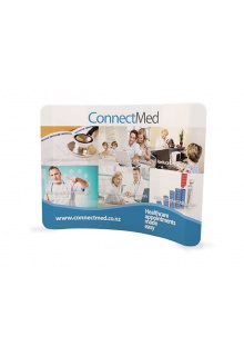 10 ft Curved backwall with tension fabric print 10ft curved backwall