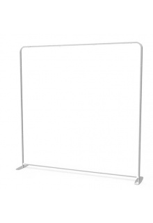 Straight backwall frame with visible feet Straight backwall with round cornered frame