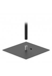 12 inch square base, black 12-inch black square base for trade show shopping bag rack stand