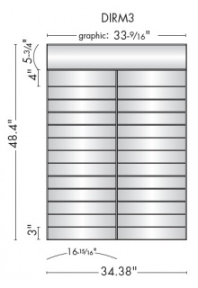DIRM3 Directory sign frames with combined multiple vertical frames for Suite Room Signs