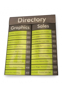 DIRM series combines multiple frames side by side Directional indoor signage DIRM series