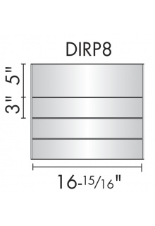 DIRP8 - 3 Panels with 5" header Wall directory sign