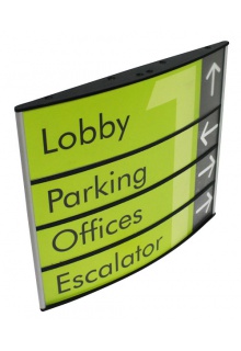 Silver finish with black end caps changeable directory Silver finish with black end caps