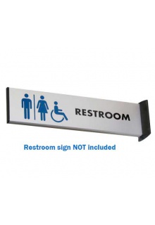 PFJ6 with restroom graphic. Graphic is not included. hallway projecting sign