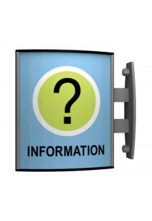 Decorative nut cap should be tighten by hand only Double sided aluminum projecting sign frame