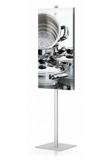 With aluminum Pucks Rigid sign board display stand with pucks