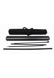 Bungee pole, top rail, base and soft carry bag Standard Single Sided Roll-Up with 33"x81" Fabric Banner